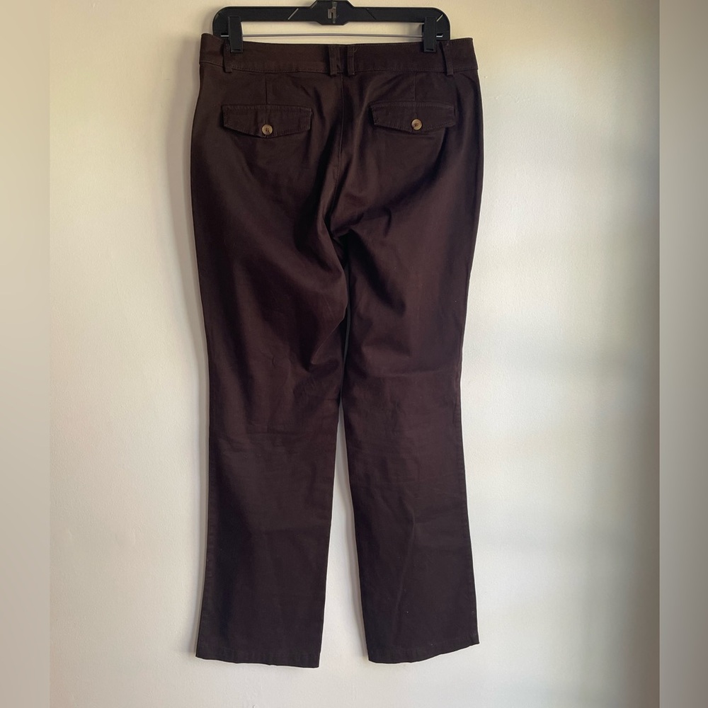 Dockers Women's Dark Brown Straight Leg Trousers Size 10 - Picture 4 of 5